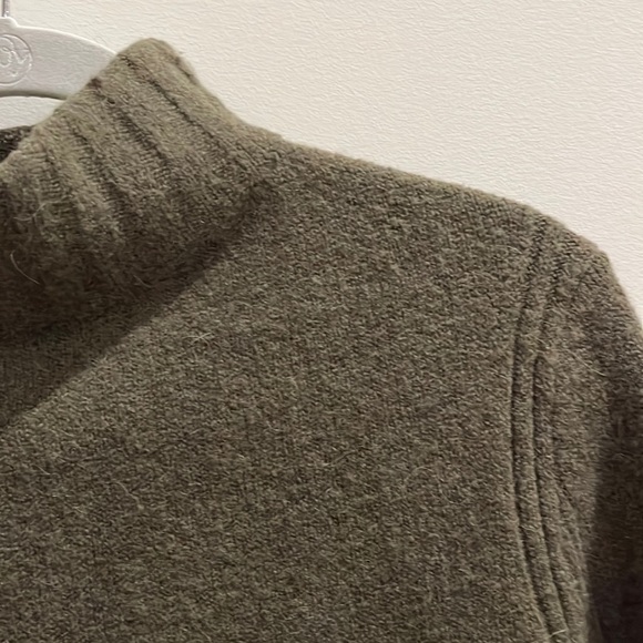 Olive green j. Crew turtleneck - Picture 2 of 3